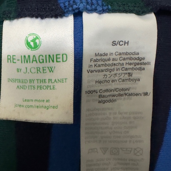 J.Crew | NWOT Navy Green Perfect Fit Long Sleeve Striped Long Sleeves (Sz S) - Picture 8 of 13